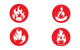 Roast fire and symbol vector design v32