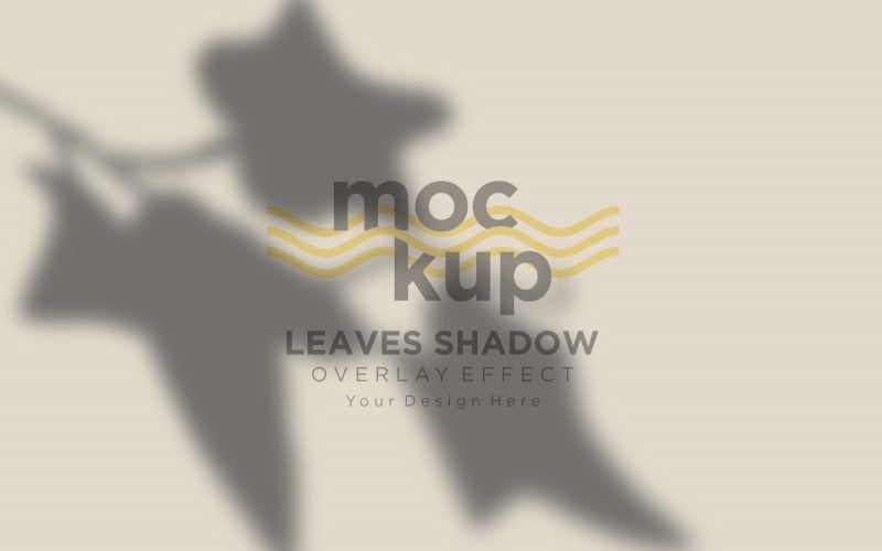 shadow Of Leaves overlay effect Mockup. Product Mockup