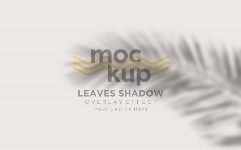 Shadow Overlay Effect Mockup Of Leaves Product Mockup