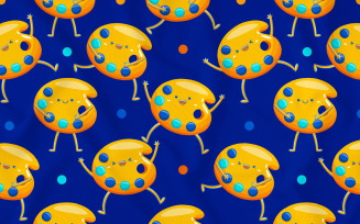 Color Palette Mascot Seamless Pattern