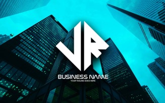 Professional Polygonal VR Letter Logo Design For Your Business - Brand Identity