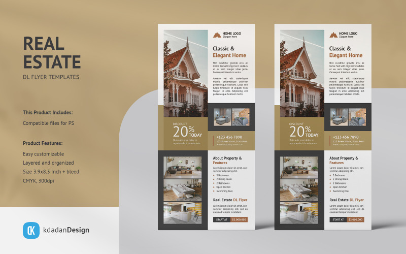 Real Estate DL Flyers Vol 49 Corporate Identity