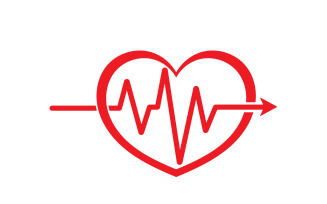 Hearbeat medical line logo vector v11