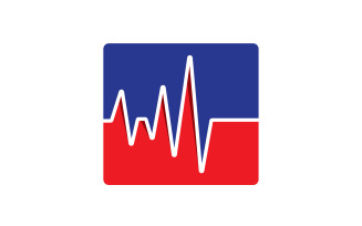 Hearbeat medical line logo vector v15