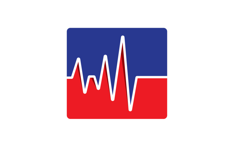 Hearbeat medical line logo vector v15 Logo Template