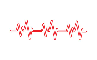 Hearbeat medical line logo vector v16