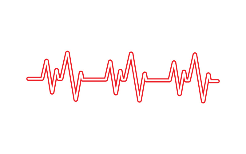 Hearbeat medical line logo vector v16 Logo Template