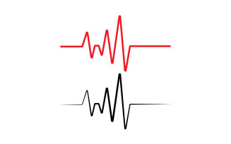 Hearbeat medical line logo vector v6