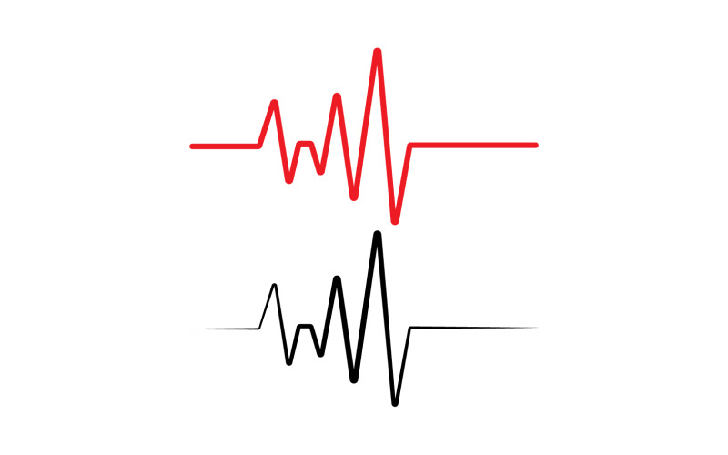 Hearbeat medical line logo vector v6 Logo Template