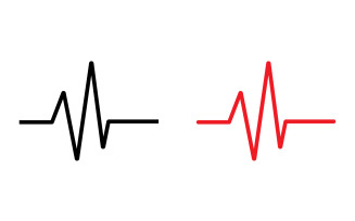 Hearbeat medical line logo vector v7