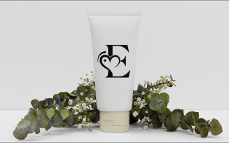 Beauty Logo Design Love Spa Massage Letter E