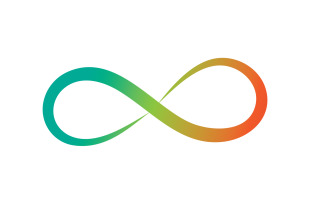 Infinity loop line logo and symbol vector v5