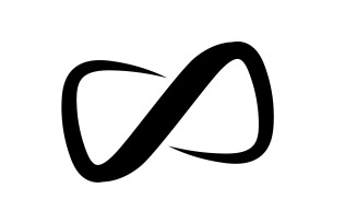 Infinity loop line logo and symbol vector v7