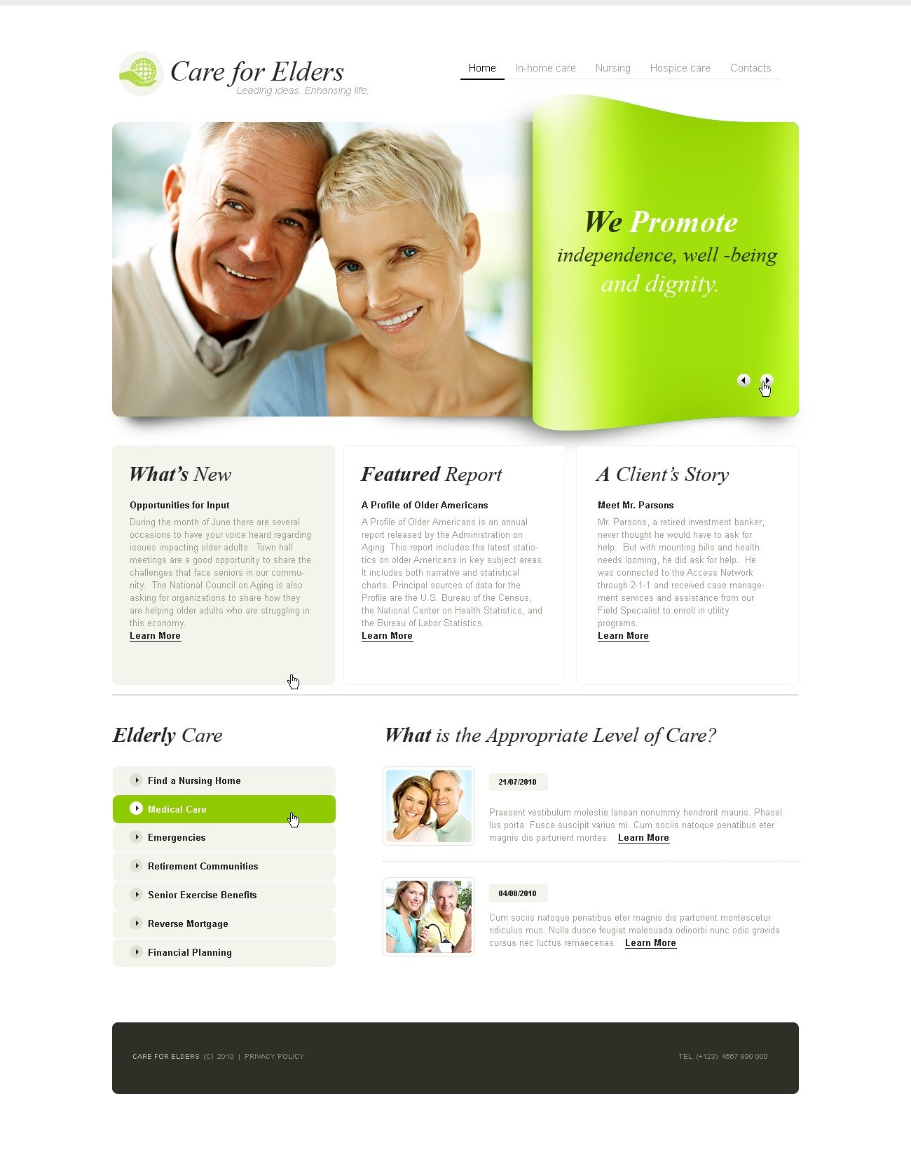 Elderly Care Website Template #31610 by WT - Website Templates