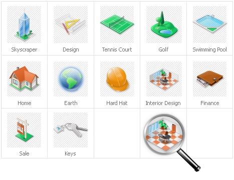 Real Estate Iconset Template Icon Set