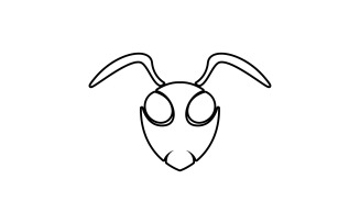 Ant head logo and symbol vector v10