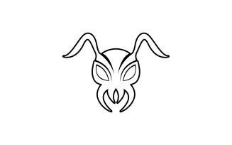 Ant head logo and symbol vector v11