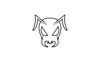Ant head logo and symbol vector v12