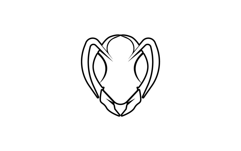 Ant head logo and symbol vector v13 Logo Template