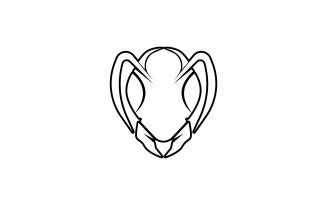 Ant head logo and symbol vector v13