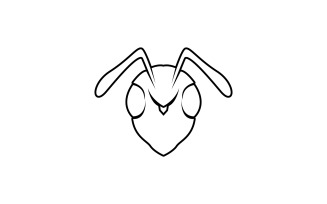 Ant head logo and symbol vector v15