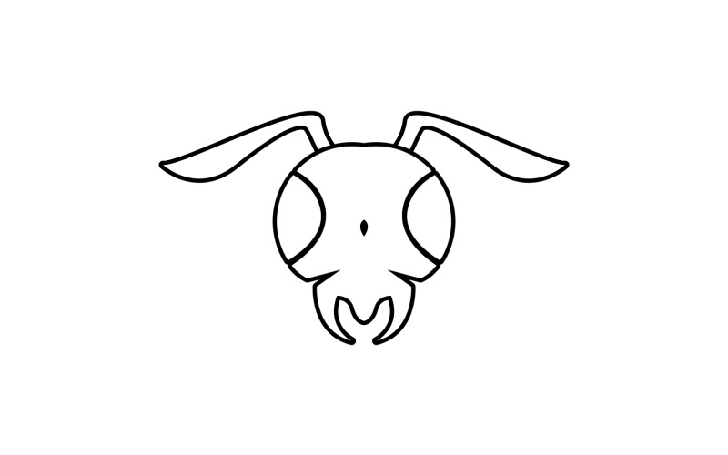 Ant head logo and symbol vector v16 Logo Template