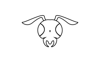 Ant head logo and symbol vector v16