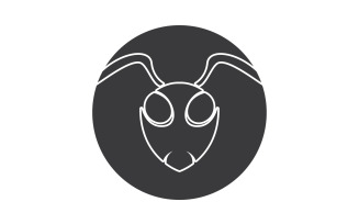 Ant head logo and symbol vector v18