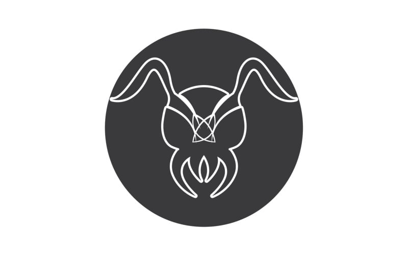 Ant head logo and symbol vector v19 Logo Template
