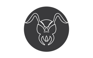 Ant head logo and symbol vector v19