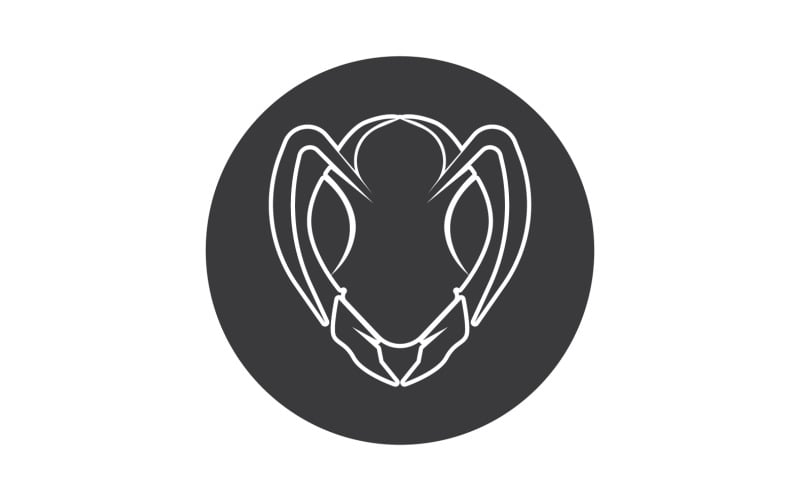 Ant head logo and symbol vector v21 Logo Template