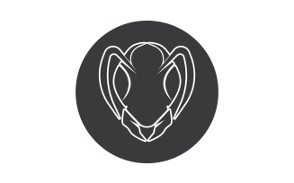 Ant head logo and symbol vector v21