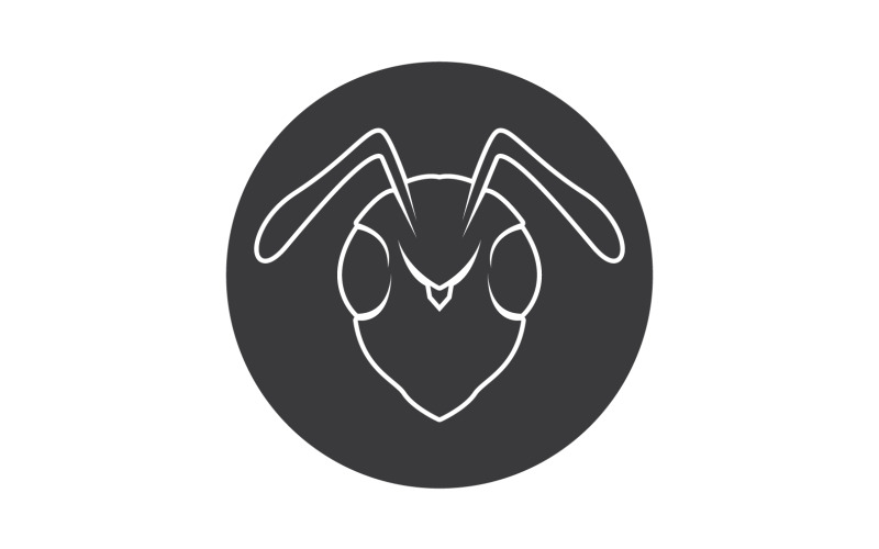 Ant head logo and symbol vector v23 Logo Template