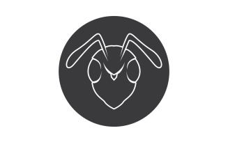 Ant head logo and symbol vector v23