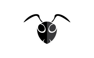 Ant head logo and symbol vector v2