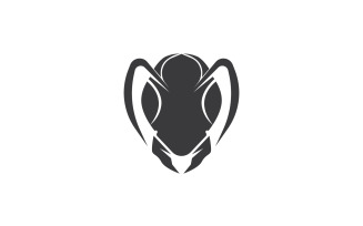 Ant head logo and symbol vector v5