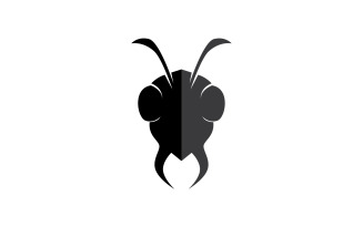 Ant head logo and symbol vector v6
