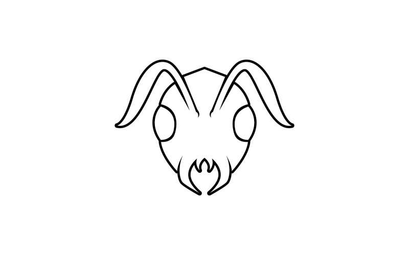Ant head logo and symbol vector v9 Logo Template