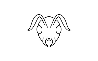 Ant head logo and symbol vector v9