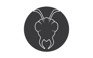 Ant head logo and symbol vectorv22