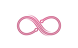 Infinity loop line logo symbol vector v10