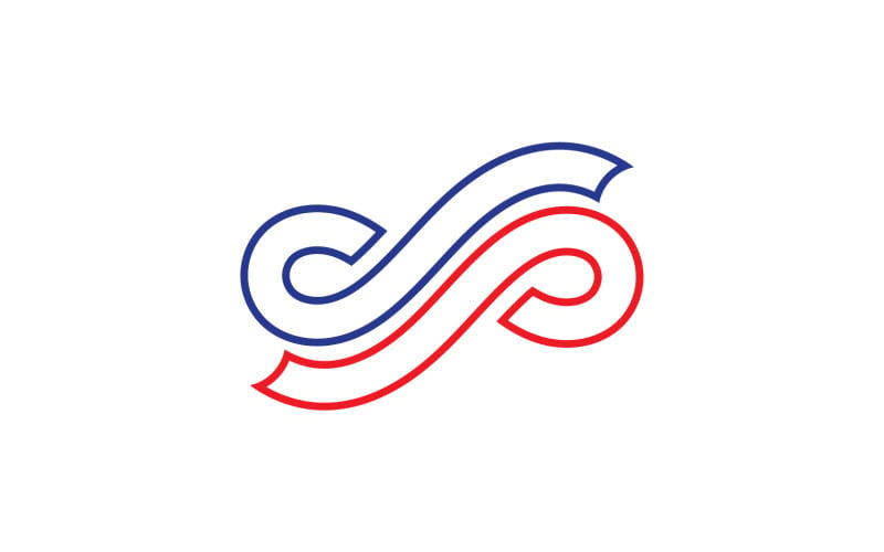 Infinity loop line logo symbol vector v11 Logo Template