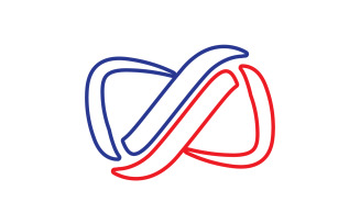 Infinity loop line logo symbol vector v15