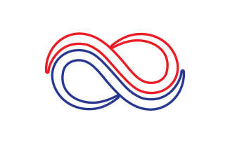 Infinity loop line logo symbol vector v16