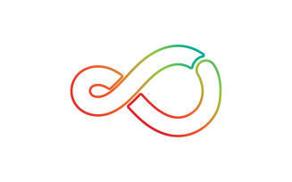 Infinity loop line logo symbol vector v3
