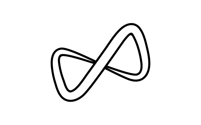 Infinity loop line logo symbol vector v6 Logo Template