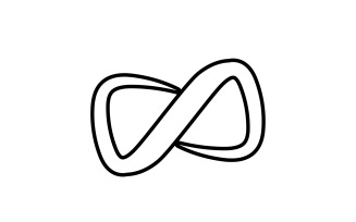 Infinity loop line logo symbol vector v7