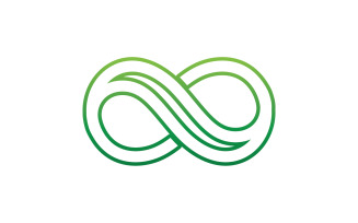 Infinity loop line logo symbol vector v8