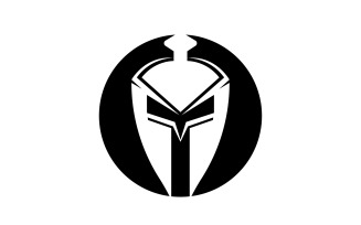 Spartan gladiator helmet icon logo vector v10