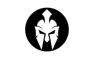 Spartan gladiator helmet icon logo vector v11